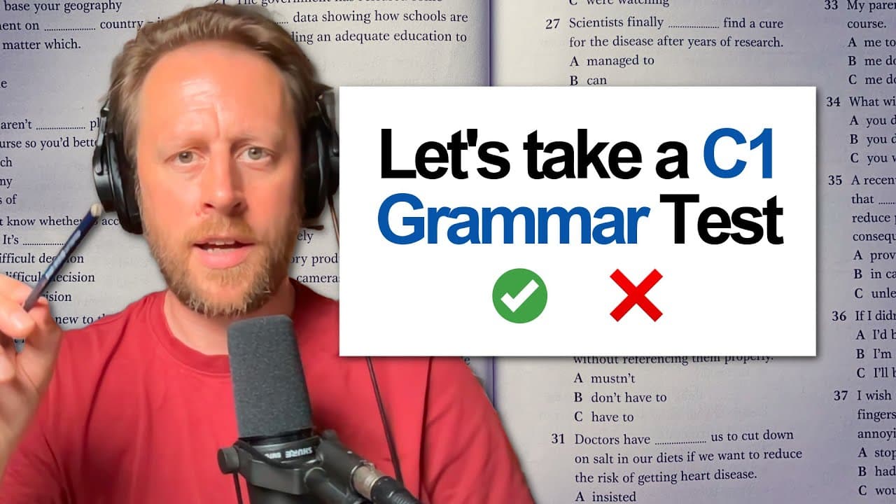 Let’s Take a C1 Grammar Test 📋 and critique it [949]